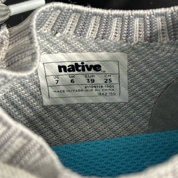 Native Jefferson 2.0 lite knit in grey Women’s size 9 men’s size 7 - Picture 4 of 9